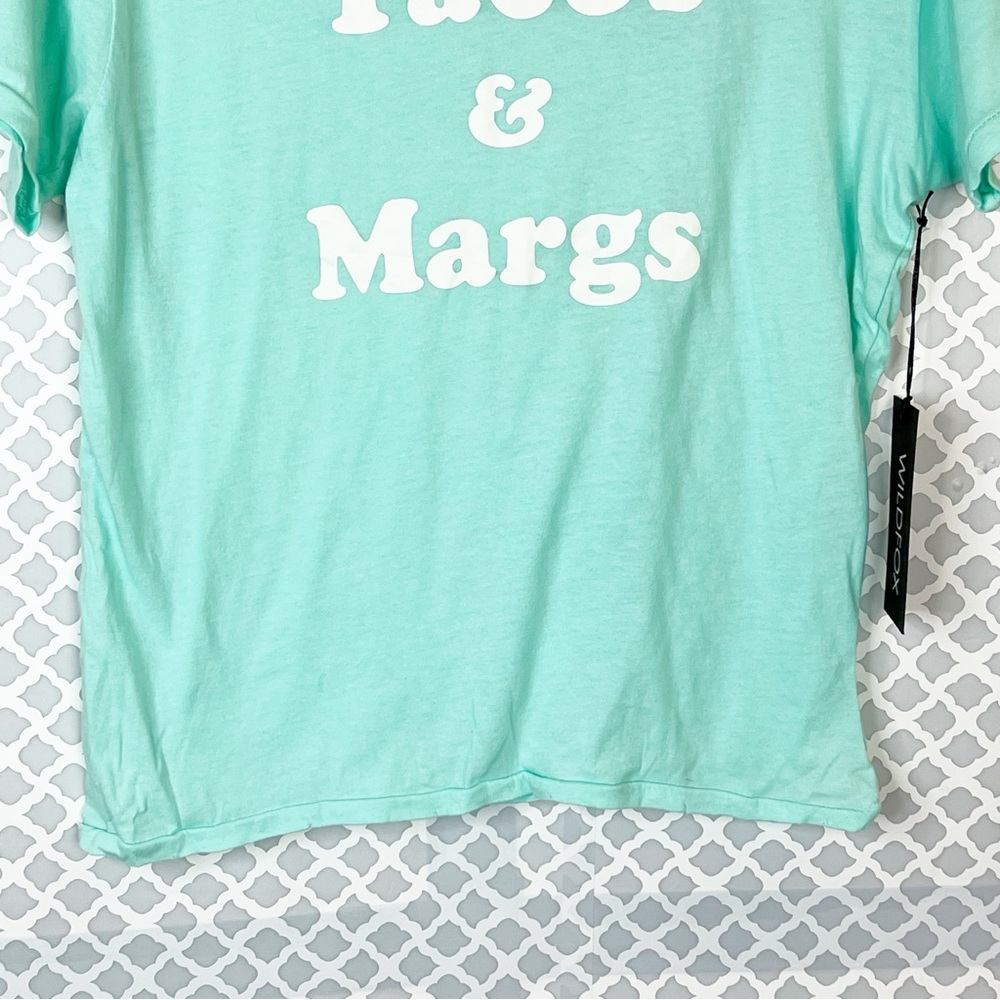 NWT Wildfox Happy Hour Keke Distressed Tee in Yucca - Picture 3 of 8